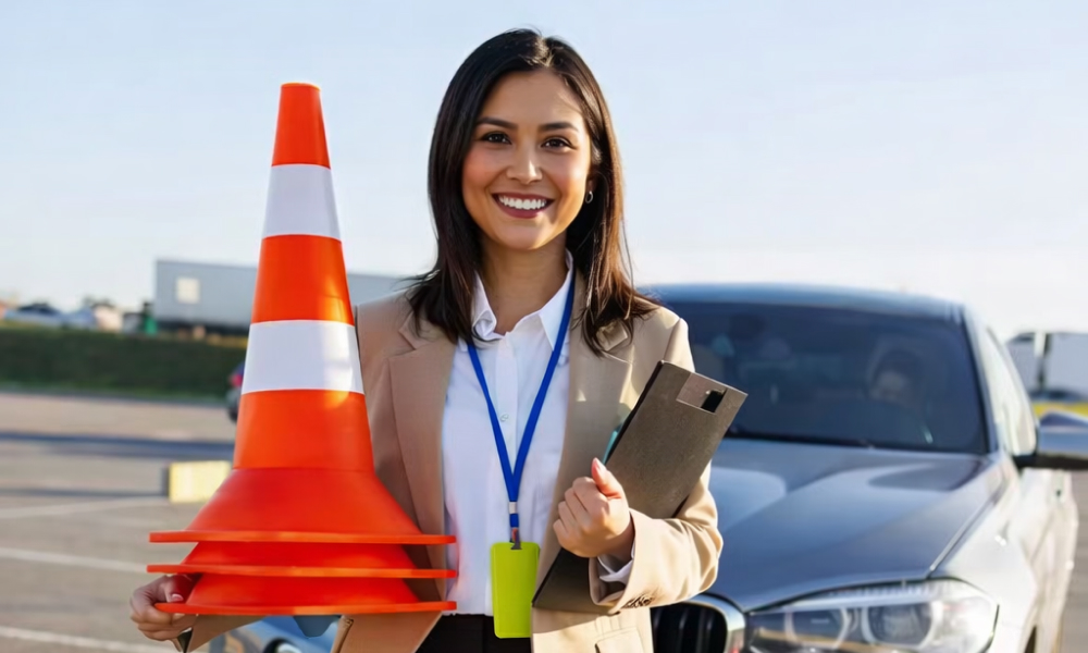 Una docente de la Escuela de Choferes Landa